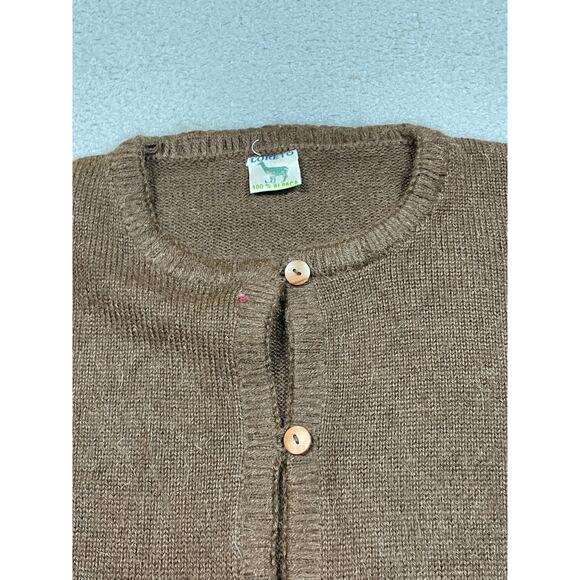 Vintage Loreto Women's Size L Alpaca Brown Printed Sweater - Picture 6 of 15